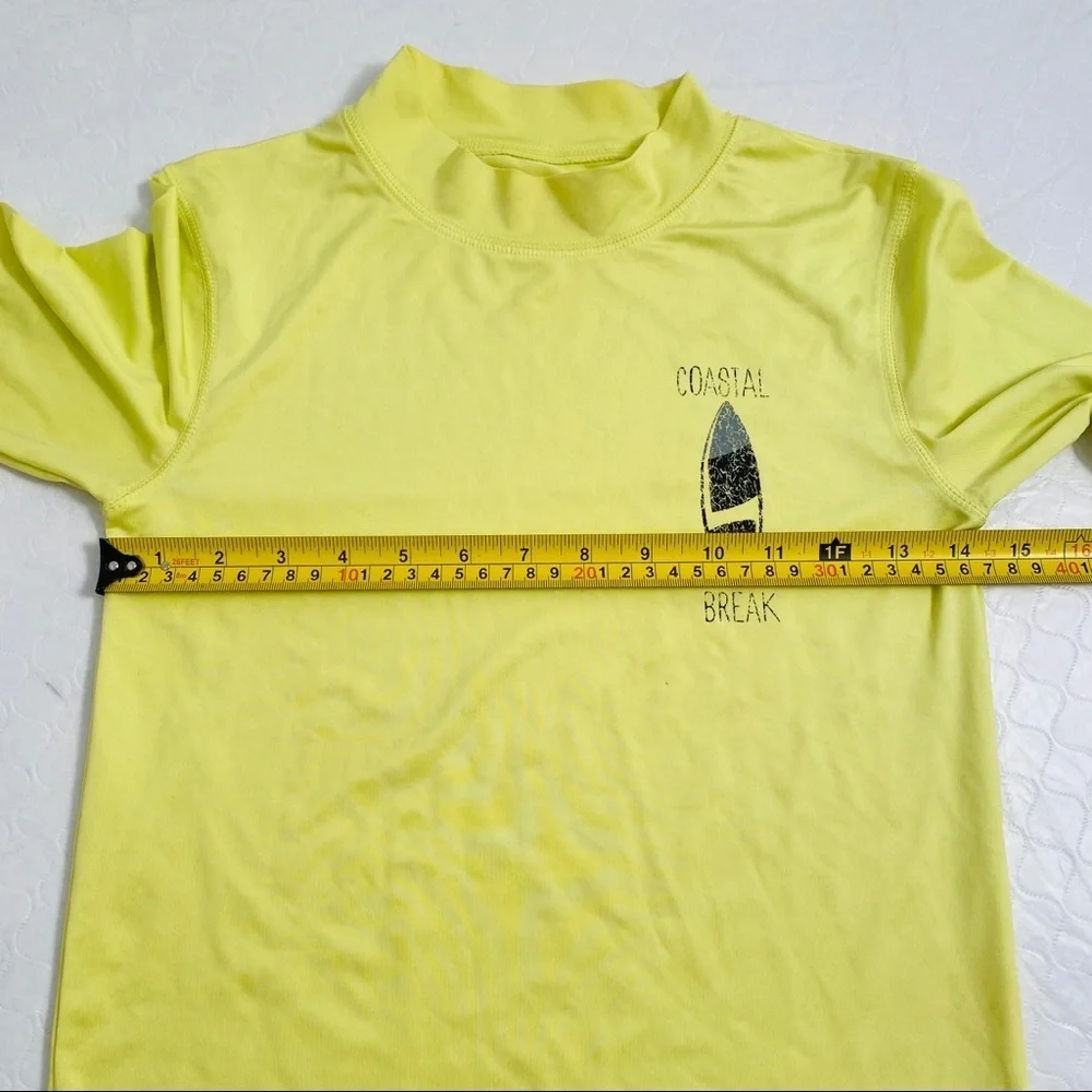 Cat and Jack neon yellow rash guard M = 8/10